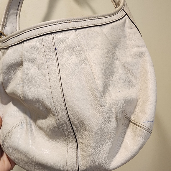 COACH Vintage White Leather Hobo Bag - Picture 10 of 16